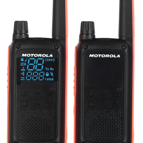 Motorola T82 Twin Pack two-way radio 16 channels Black,Orange