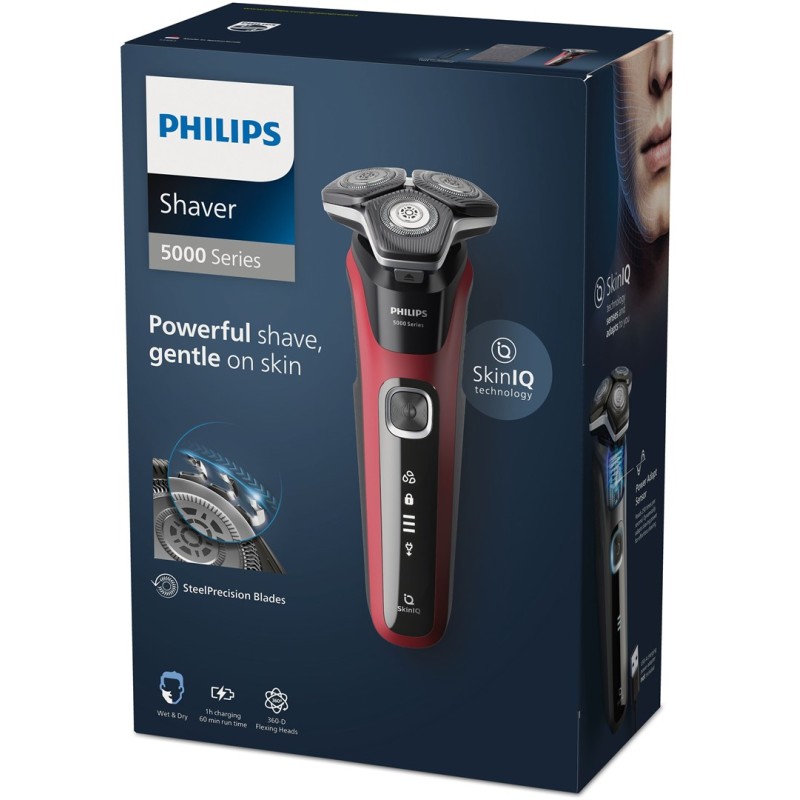 Philips SHAVER Series 5000 S5883/10 men's shaver Rotation shaver Trimmer Black, Red Philips SHAVER Series 5000 S5883/10 men's shaver Rotation shaver Trimmer Black, Red