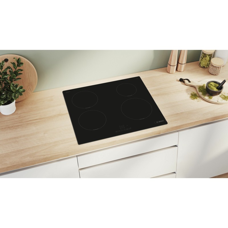 Bosch Serie 4 PUE611BB5E hob Black Built-in 60 cm Zone induction hob 4 zone(s) Bosch Serie 4 PUE611BB5E hob Black Built-in 60 cm Zone induction hob 4 zone(s)
