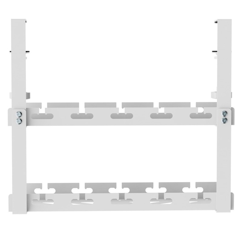 Maclean under-desk cable organizer, max. load 5kg, 2 levels, white, MC-104 W