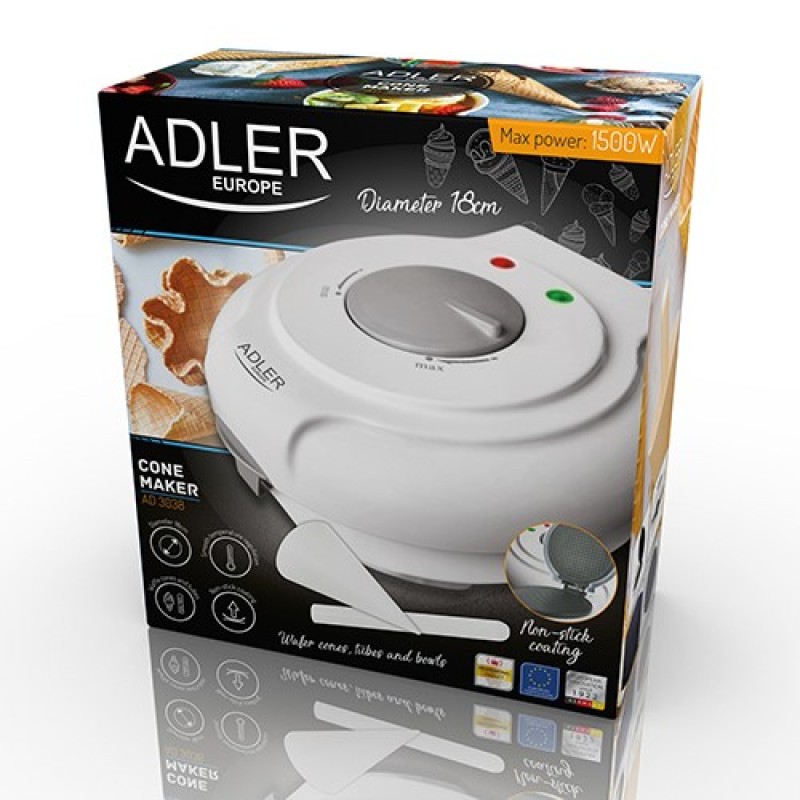 Adler AD 3038 Waffle maker 1500 W White Adler AD 3038 Waffle maker 1500 W White
