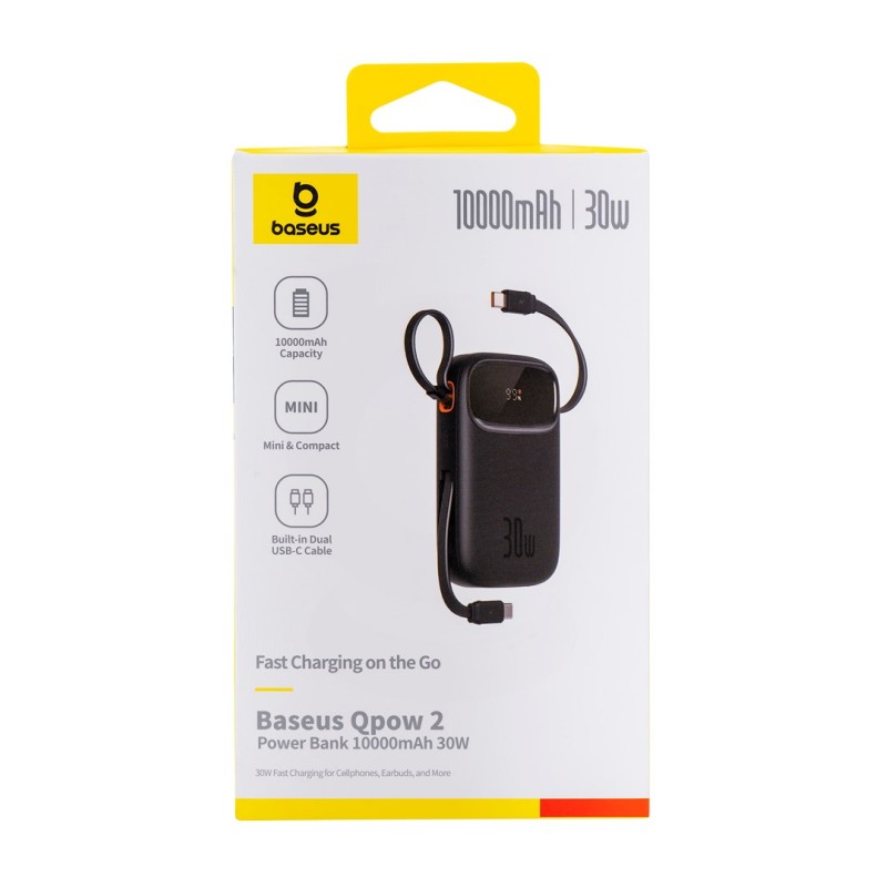 Baseus Qpow 2 Lithium Polymer (LiPo) 10000 mAh Black Baseus Qpow 2 Lithium Polymer (LiPo) 10000 mAh Black