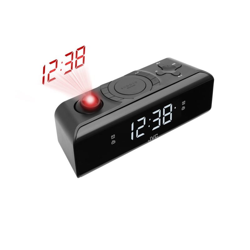 JVC radio alarm clock RA-E211B black JVC radio alarm clock RA-E211B black