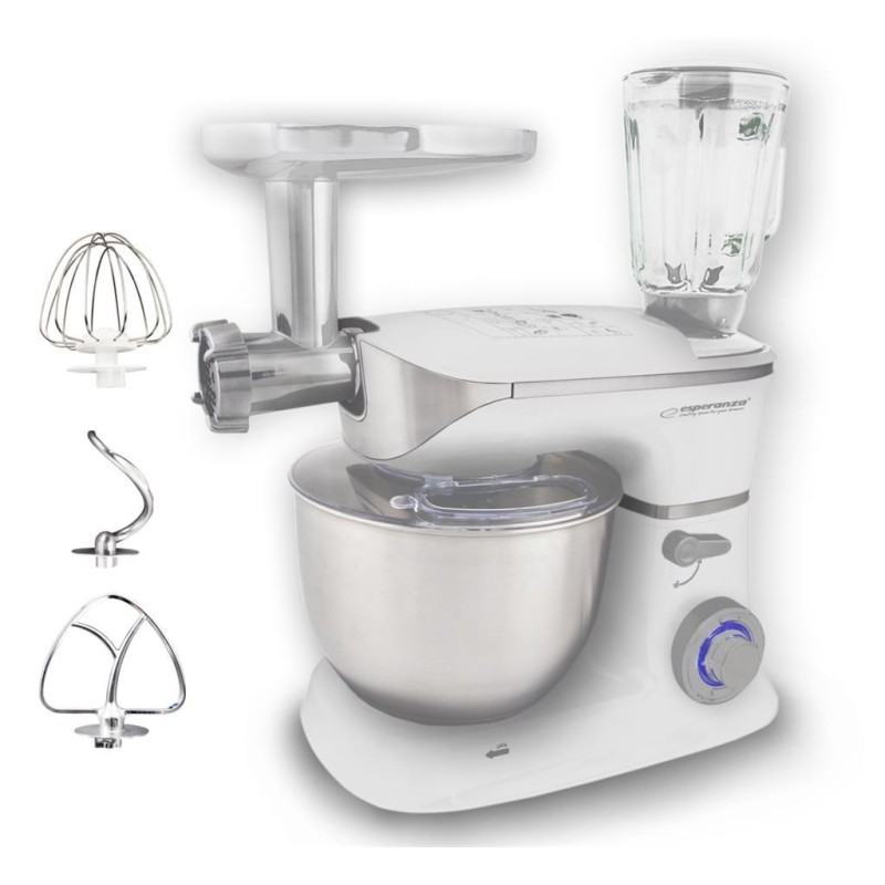 Esperanza EKM025 food processor 5 L Stainless steel,White 1000 W Esperanza EKM025 food processor 5 L Stainless steel,White 1000 W