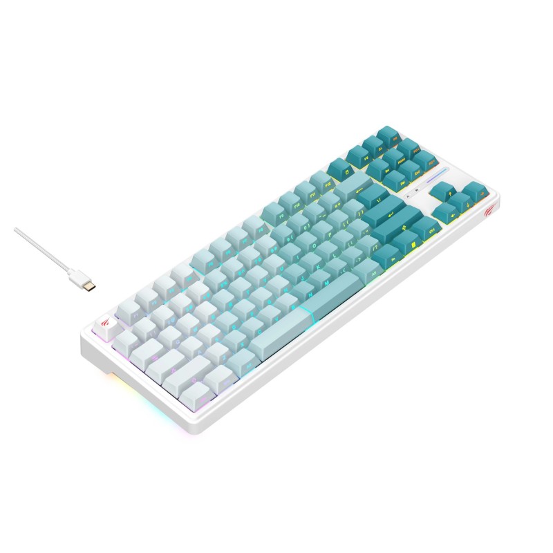 Havit KB901L - gaming keyboard (white and green) Havit KB901L - gaming keyboard (white and green)