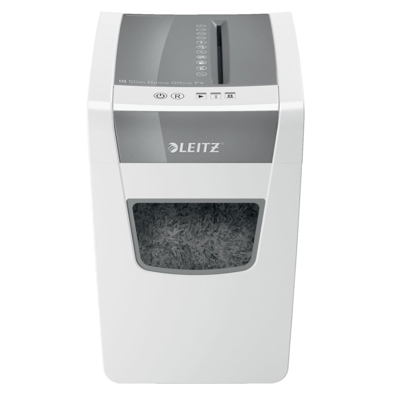 Leitz IQ Slim Office P-4 paper shredder Cross shredding 22 cm White Leitz IQ Slim Office P-4 paper shredder Cross shredding 22 cm White