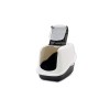SAVIC Nestor White-Black - Covered Cat Litter Box - 56x39x38.5 cm - 1 pc SAVIC Nestor White-Black - Covered Cat Litter Box - 56x39x38.5 cm - 1 pc
