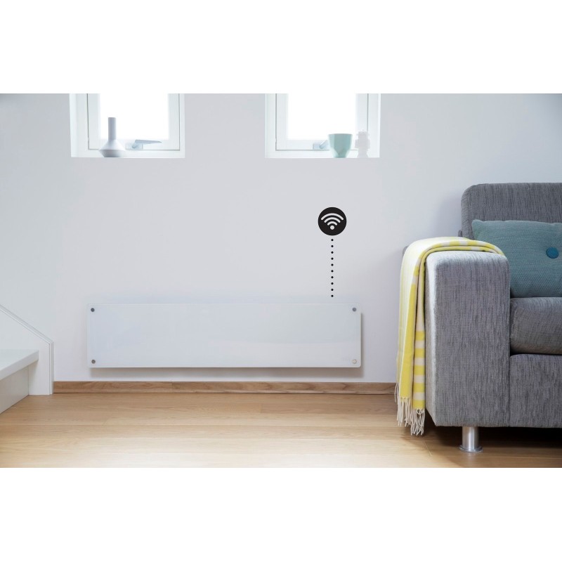 MILL GLASS GL800LWIFI3 electric space heater Glass Radiator Indoor 800 W Wi-Fi White MILL GLASS GL800LWIFI3 electric space heater Glass Radiator Indoor 800 W Wi-Fi White
