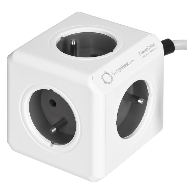 Allocacoc PowerCube Extended Type E power extension 1.5 m 5 AC outlet(s) Indoor Grey Allocacoc PowerCube Extended Type E power extension 1.5 m 5 AC outlet(s) Indoor Grey