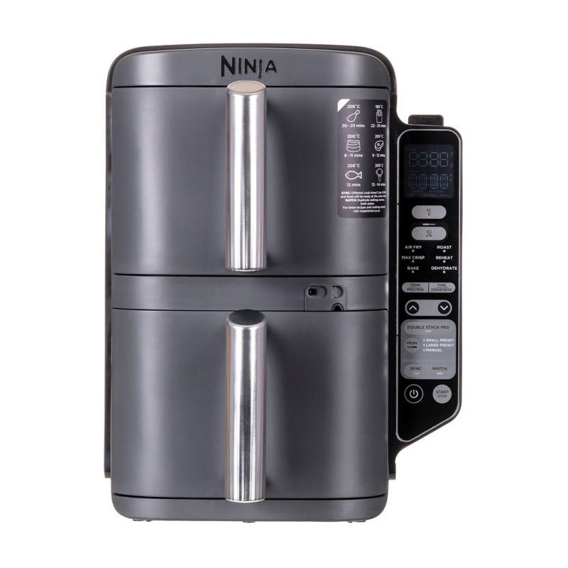 Ninja SL451EU fryer Double 9.5 L Stand-alone 2470 W Hot air fryer Black
