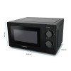 Esperanza ESTOFADO Countertop Solo microwave 20 L 700 W Black Esperanza ESTOFADO Countertop Solo microwave 20 L 700 W Black