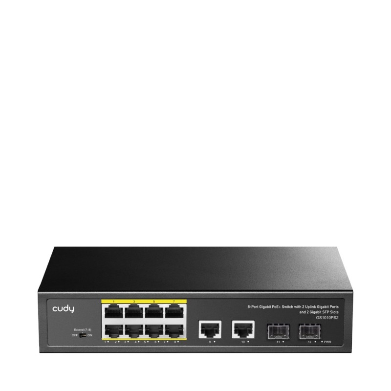 Cudy GS1010PS2 network switch Unmanaged Gigabit Ethernet (10/100/1000) Power over Ethernet (PoE) Black Cudy GS1010PS2 network switch Unmanaged Gigabit Ethernet (10/100/1000) Power over Ethernet (PoE) Black