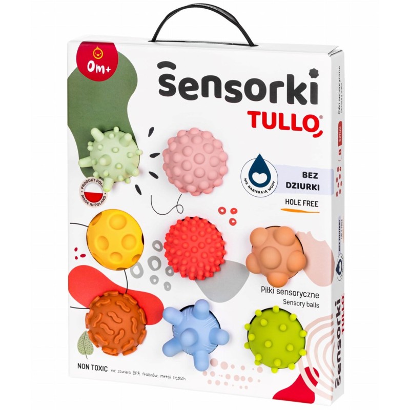 Sensory balls without holes TULLO pastel, 8 pcs Sensory balls without holes TULLO pastel, 8 pcs