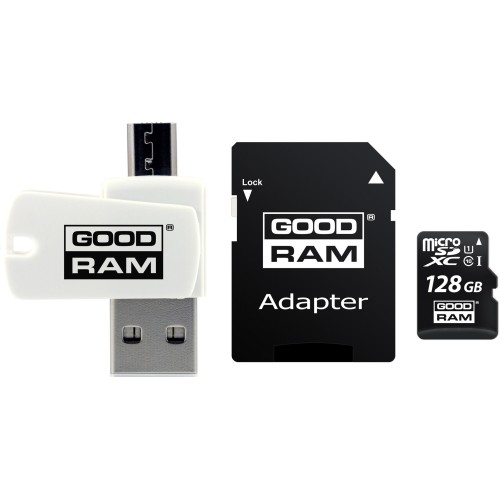 Goodram M1A4-1280R12 memory card 128 GB MicroSDHC Class 10 UHS-I Goodram M1A4-1280R12 memory card 128 GB MicroSDHC Class 10 UHS-I