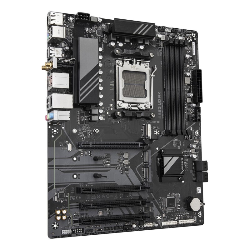 GIGABYTE B650 UD AX Motherboard - AMD Ryzen 9000 Series CPUs, 6+2+2 Phases VRM, up to 7600MHz DDR5 (OC), 1xPCIe 5.0 + 2xPCIe 4.0 M.2, GbE LAN, WIFI 6, USB 3.2 Gen 2 GIGABYTE B650 UD AX Motherboard - AMD Ryzen 9000 Series CPUs, 6+2+2 Phases VRM, up to 7600MHz DDR5 (OC), 1xPCIe 5.0 + 2xPCIe 4.0 M.2, GbE LAN, WIFI 6, USB 3.2 Gen 2