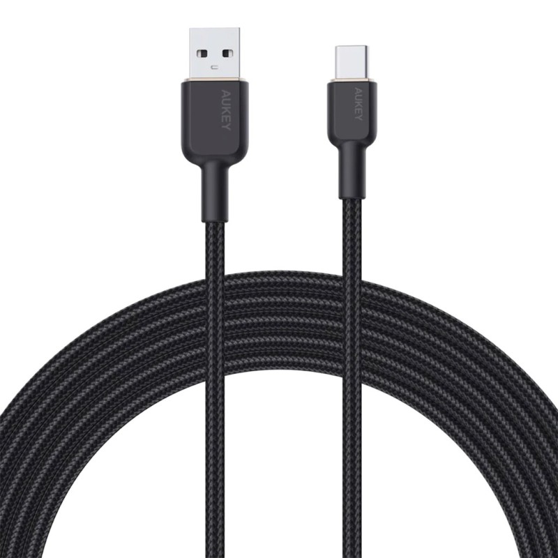 AUKEY CB-NAC2 USB-C Type-C Power Delivery PD 60W 3A 1.8m Nylon Black AUKEY CB-NAC2 USB-C Type-C Power Delivery PD 60W 3A 1.8m Nylon Black