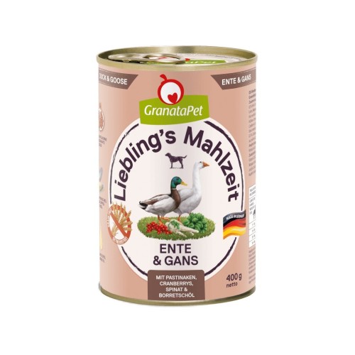 GRANATAPET Liebling's Mahlzeit Duck and goose - wet dog food - 800g