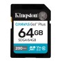 Kingston Technology Canvas Go! Plus 64GB SDXC Canvas Go Plus Gen4 200MB/s C10 UHS-I U3 V30
