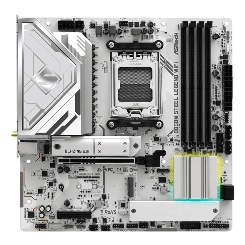 Asrock B850M Steel Legend WiFi AMD B850 Socket AM5 micro ATX Asrock B850M Steel Legend WiFi AMD B850 Socket AM5 micro ATX