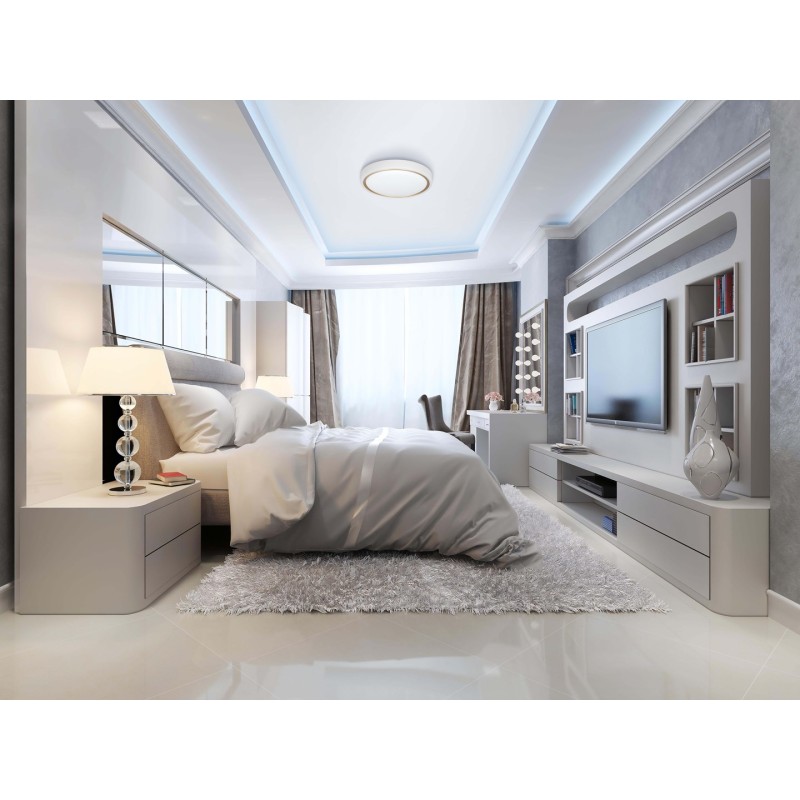 Modern LED ceiling plafond Activejet VERDI White/Gold 23W Modern LED ceiling plafond Activejet VERDI White/Gold 23W