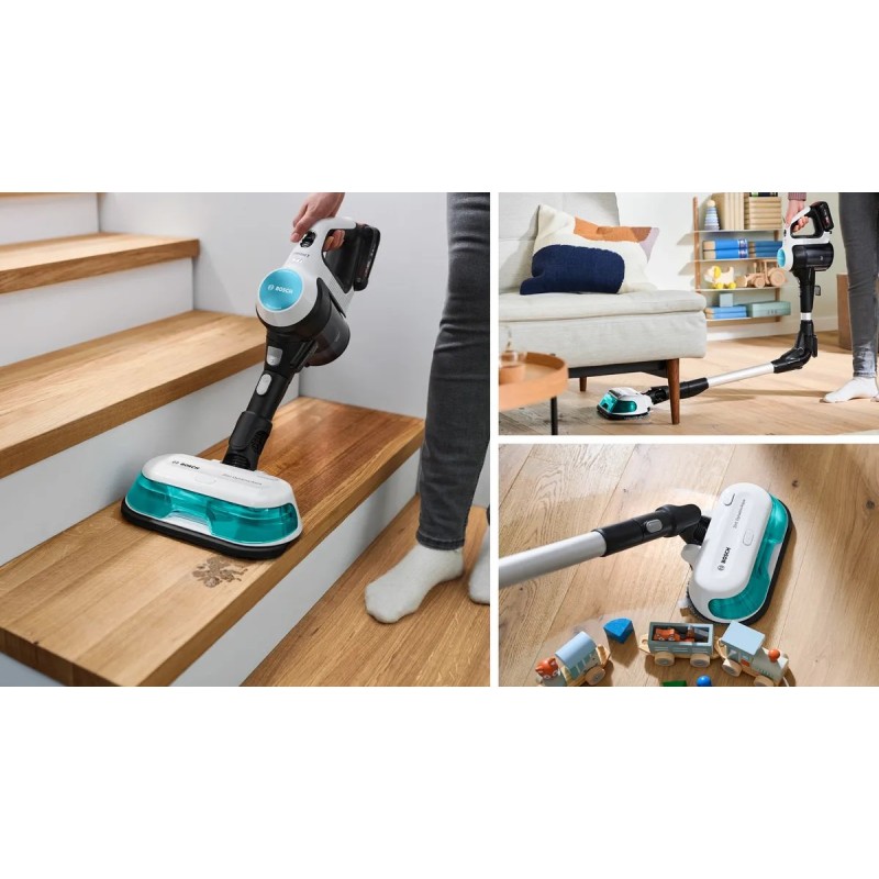 Cordless 2-in-1 hoover, vacuuming and mopping Unlimited 7 ProHygienic Aqua White Cordless 2-in-1 hoover, vacuuming and mopping Unlimited 7 ProHygienic Aqua White