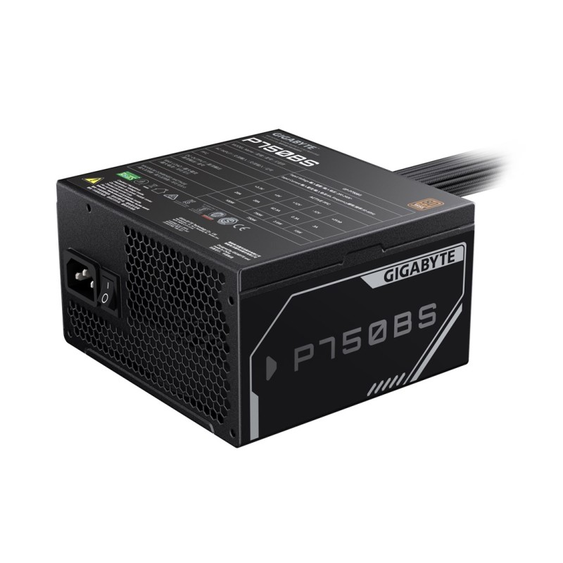 GIGABYTE P750BS Power Supply - PCIe 5.0, 80 PLUS Bronze, 120mm Fan, ATX compatible, EU Plug GIGABYTE P750BS Power Supply - PCIe 5.0, 80 PLUS Bronze, 120mm Fan, ATX compatible, EU Plug