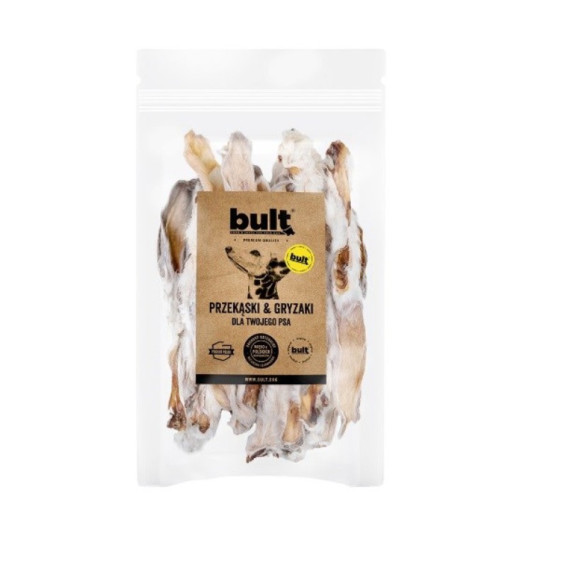 BULT Rabbit ear with fur - dog treat - 20 BULT Rabbit ear with fur - dog treat - 20