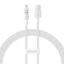 Baseus Gem USB to IP 2.4A fast charging cable 1 m White