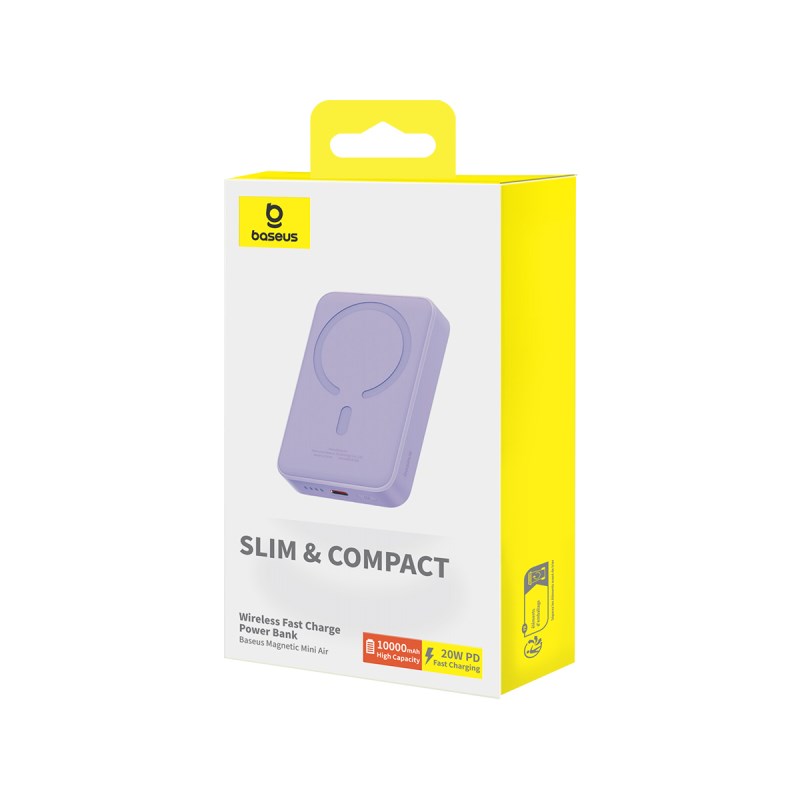 Baseus P10059001513-00 Lithium polymer (LiPo) power bank 10000 mAh Wireless charging Purple Baseus P10059001513-00 Lithium polymer (LiPo) power bank 10000 mAh Wireless charging Purple