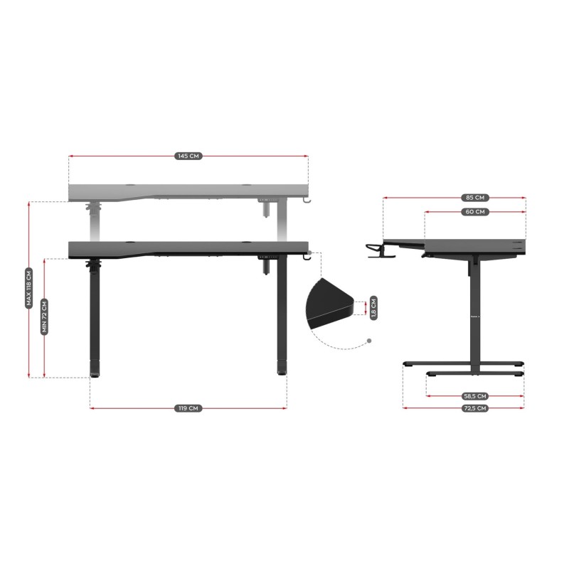 Electric desk - Huzaro Hero 9.1 Electric desk - Huzaro Hero 9.1