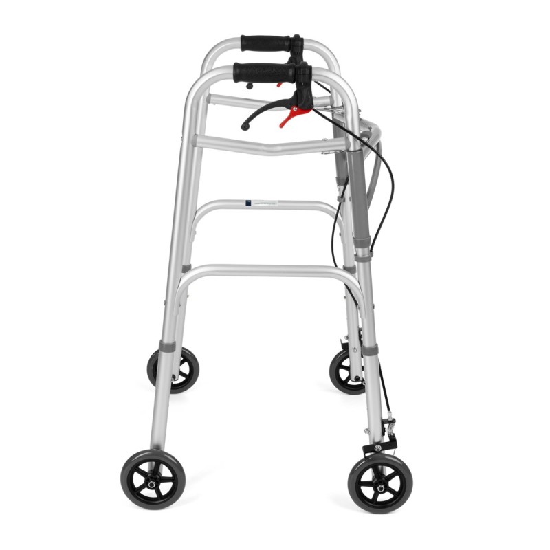 Four-wheeled wheelchair with brakes TIMAGO JMC-C 3223 Silver Four-wheeled wheelchair with brakes TIMAGO JMC-C 3223 Silver