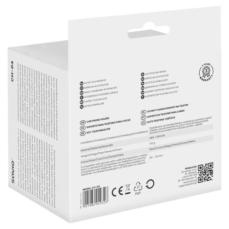 SAVIO CH-04 Car Phone Holder, for Windshield