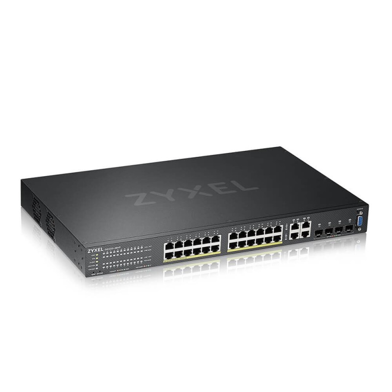 Zyxel GS2220-28HP-EU0101F network switch Managed L2 Gigabit Ethernet (10/100/1000) Power over Ethernet (PoE) Black Zyxel GS2220-28HP-EU0101F network switch Managed L2 Gigabit Ethernet (10/100/1000) Power over Ethernet (PoE) Black