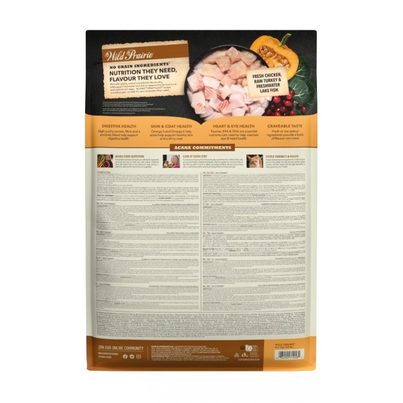 Acana Wild Prairie Cat - dry cat food - 4,5kg Acana Wild Prairie Cat - dry cat food - 4,5kg
