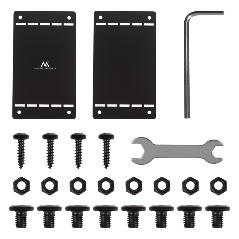 Maclean compact under-desk cable organizer, max load 5kg, black, MC-107 B Maclean compact under-desk cable organizer, max load 5kg, black, MC-107 B