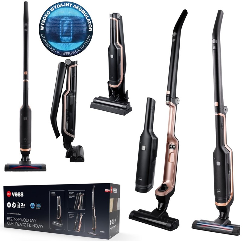 OB90 ELDOM, VESS upright vacuum cleaner, cordless, electric brush OB90 ELDOM, VESS upright vacuum cleaner, cordless, electric brush