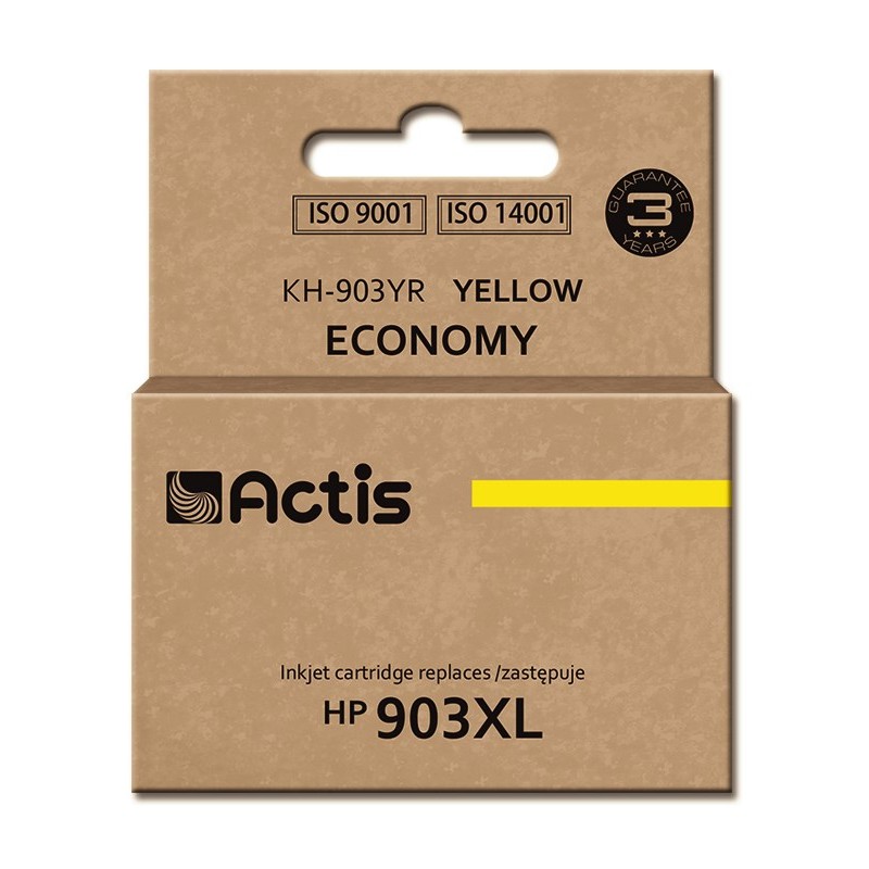 Actis KH-903YR ink (replacement for HP 903XL T6M11AE; Standard; 12 ml; yellow) - New Chip