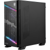 MSI MPG VELOX 100P AIRFLOW Mid Tower Gaming Computer Case 'Black, 3x 120mm Fan + 1x 120mm ARGB Fan, ARGB light strip, USB Type-C, 1x Tempered Glass, Center, E-ATX, ATX, mATX, mini-ITX'