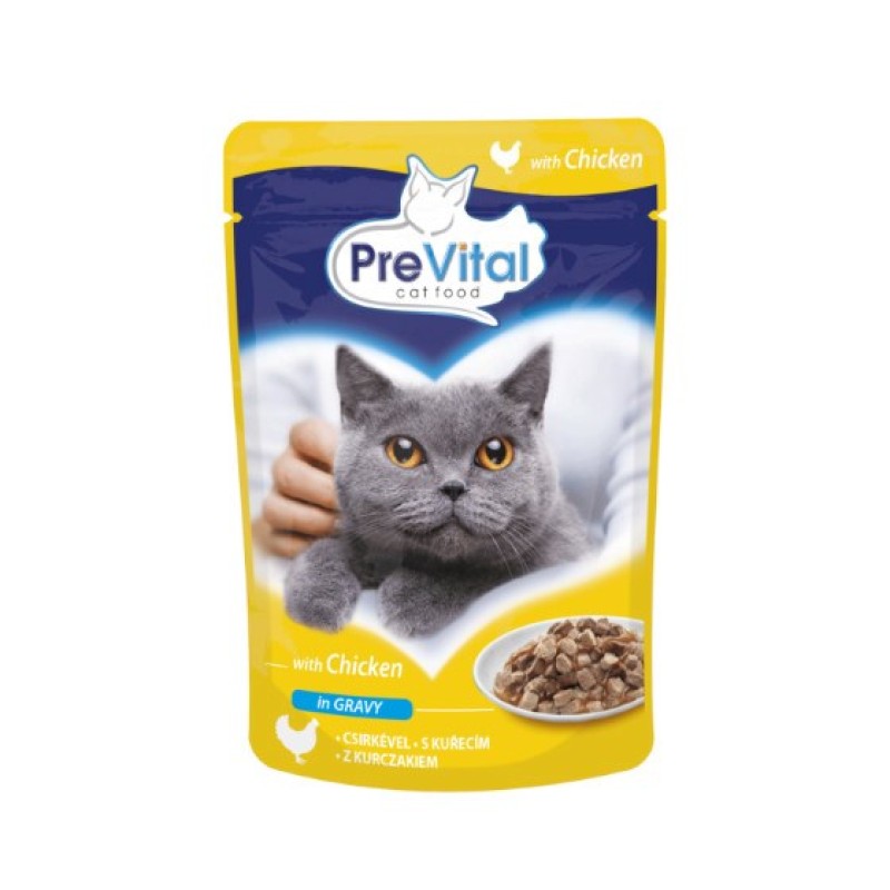 PREVITAL Chicken in gravy - wet cat food - 100g PREVITAL Chicken in gravy - wet cat food - 100g