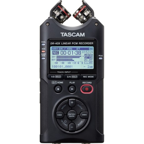 Tascam DR-40X - portable digital recorder with USB interface, 2 x stereo recording