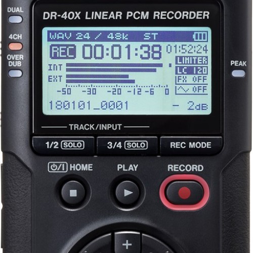 Tascam DR-40X - portable digital recorder with USB interface, 2 x stereo recording