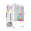 Gembird Fornax 4000W ARGB gaming ATX computer case, Midi Tower, backlight, White Gembird Fornax 4000W ARGB gaming ATX computer case, Midi Tower, backlight, White