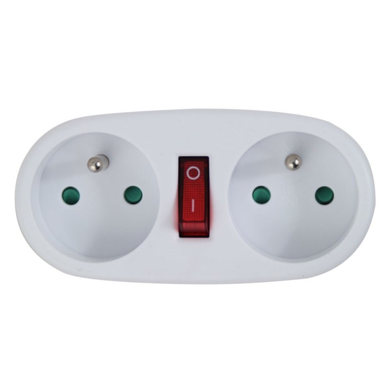 Esperanza ELK306W Electrical splitter 2 GN. White Esperanza ELK306W Electrical splitter 2 GN. White