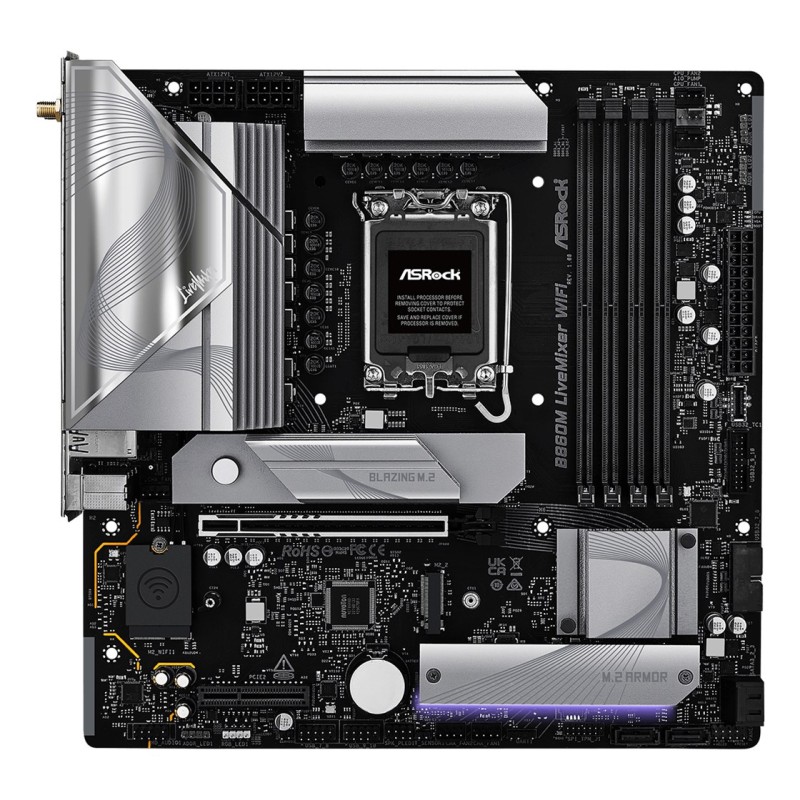 Asrock B860M LiveMixer WiFi Intel B860 LGA 1851 (Socket V1) micro ATX Asrock B860M LiveMixer WiFi Intel B860 LGA 1851 (Socket V1) micro ATX