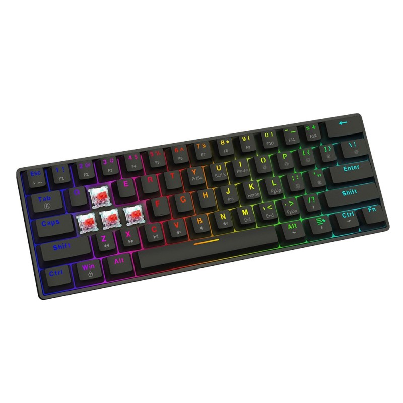 Savio BLACKOUT X2 RED keyboard Gaming USB QWERTY US International Black Savio BLACKOUT X2 RED keyboard Gaming USB QWERTY US International Black