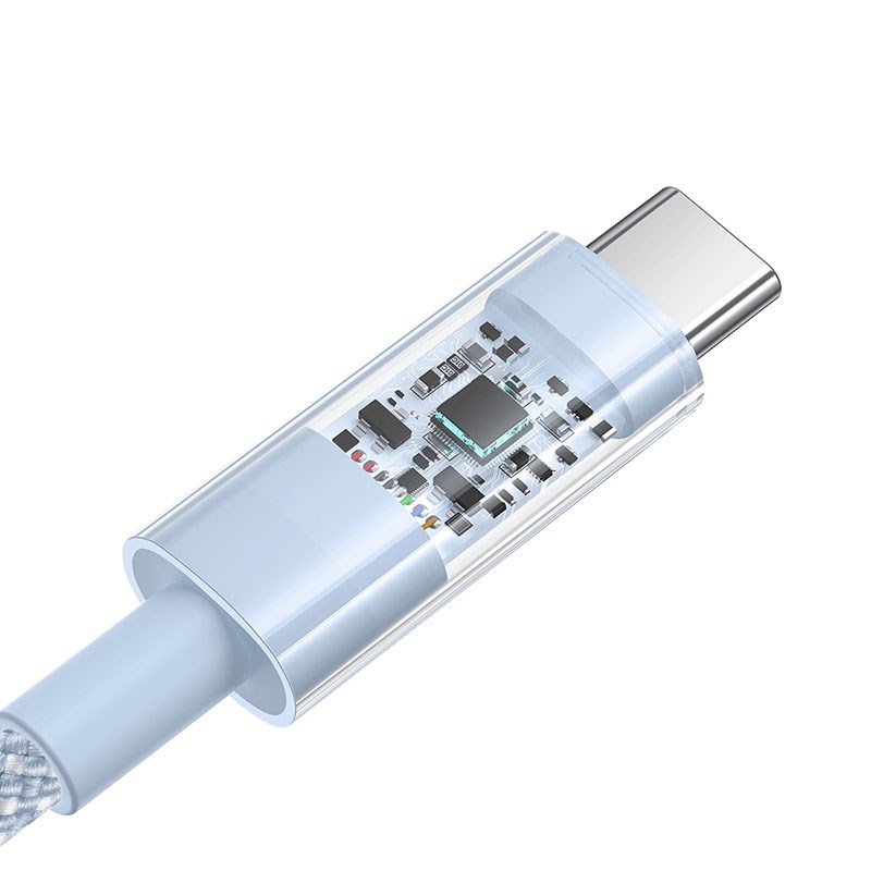 Baseus Gem USB A to USB C fast charging cable 1 m 100 W Blue Baseus Gem USB A to USB C fast charging cable 1 m 100 W Blue