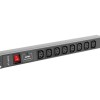 Lanberg Power strip Rack PDU (1u,10a,8x 230v,2m) pdu-04e04i-0200-iec-bk