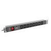 LANBERG PDU RACK POWER STRIP (1U,10A,7X IEC C13,2M)