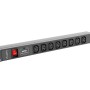 Lanberg Power strip Rack PDU (1u,10a,8x 230v,2m) pdu-04e04i-0200-iec-bk