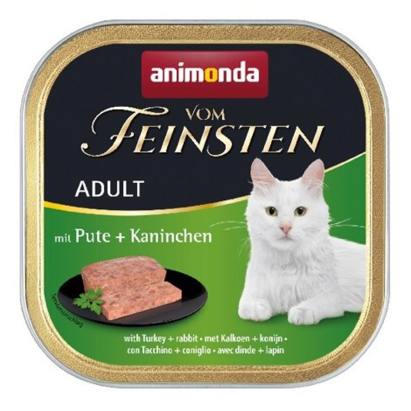 ANIMONDA Vom Feinsten Adult Turkey and rabbit - wet cat food - 100g